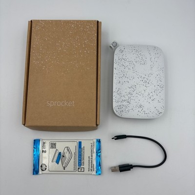 HP Sprocket 200 Bluetooth Fotodrucker in Silber + Film, getestet und funktionsfähig