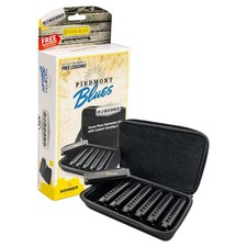 Hohner Accordions Hohner Harmonica Piedmont Blues 7 Harmonica Pack with Case,...