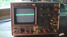 Hitachi Oscilloscope V-152F 15 mhz Tested! Works! 2 Channel w/ AC & BNC Cable