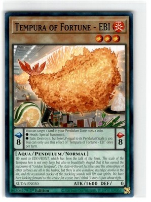 Yu-Gi-Oh! Tempura of Fortune- EBI 1st Edition SUDA-EN030 Moderately Played