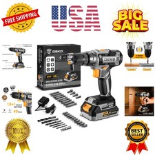 Power Drill Cordless: Cordless Drill 20V Electric Power Drills Set Tool Drill...