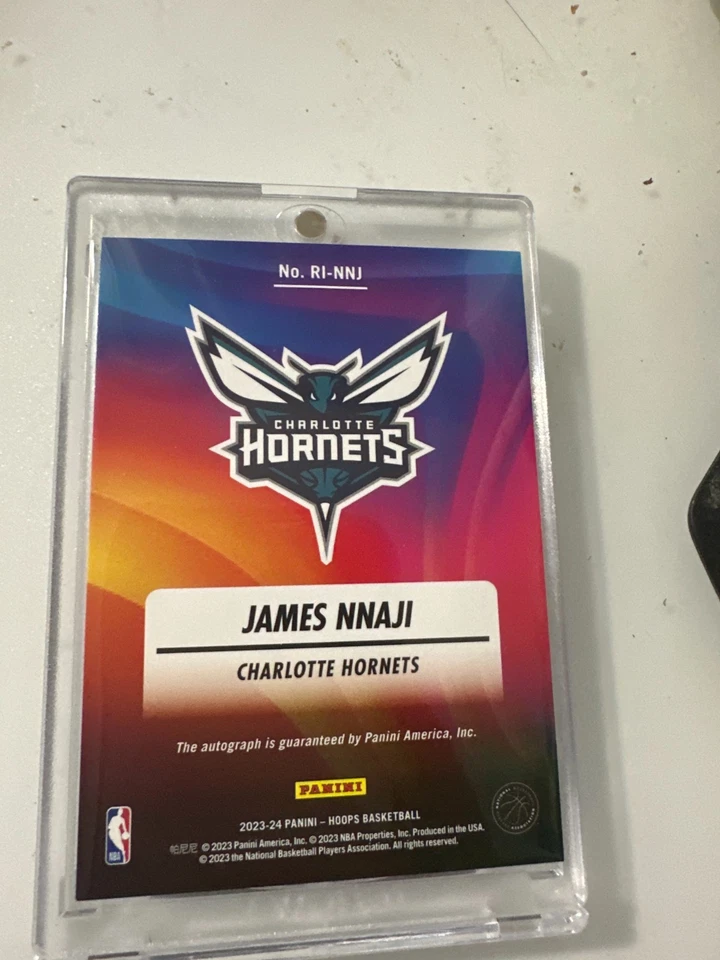 2023-24 Panini NBA Hoops - Rookie Ink James Nnaji #RI-NNJ (AU, RC) - Image 2 of 2