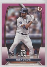 2023 Bowman Fuchsia 240/299 Riley Greene #90 Rookie RC
