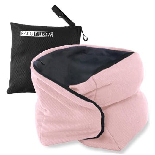 Travel Neck Pillow with Strong Support Compact & Portable Sakura Pink  -image