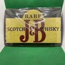 J & B Scotch Whisky- Metal Sign for Bar/Man Cave/Garage/Game Room/Office