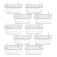 10pcs Bird Cage Feeder: Hanging Food  Water Bowls - Parakeet Cage Accessories