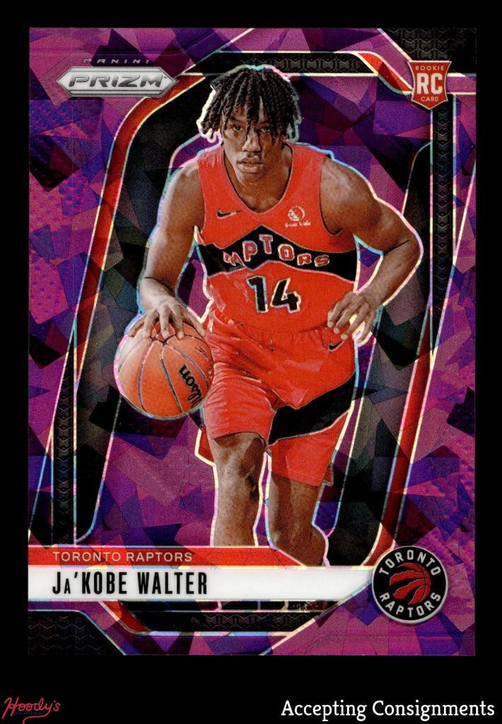 2024-25 Panini Prizm Purple Ice #223 Ja'Kobe Walter RC ROOKIE 139/149 RAPTORS