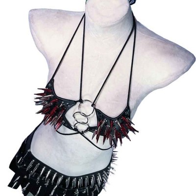 Festival Bra Spiked Grunge Y2K Tops Goth Gothic Tank Punk Rock Emo Clothing ALT