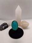 Druzy quartz  Natural Stone 925 Sterling Silver Ring Size 6.5 — photo 1