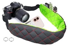 Ultra Comfortable Camera Strap with Pockets and Thick Padded for Light Green