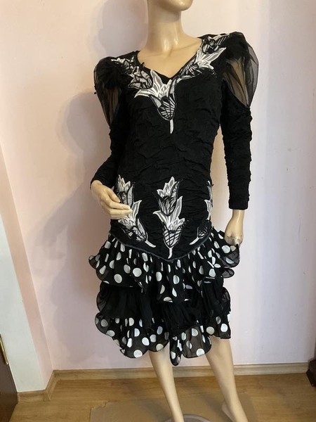 Women Ann Balon Dress Black Viscose 38