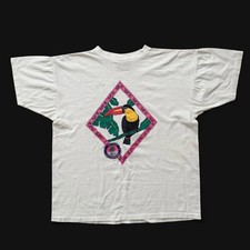 VTG 90s American Eagle Island Adventure Toucan T Shirt Large USA Made Tropical
