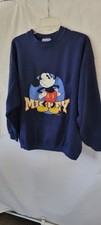 Women  s Vintage Disney Store Sweatshirt Crew Fleece Large Mickey Mouse