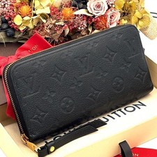 Louis Vuitton Monogram Empreinte Zippy Wallet Black Unisex M61864 from japan