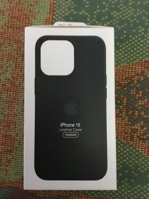 Apple Leather Case MagSafe iPhone 15  - Original Lederhülle Schwarz