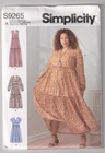 9265 SIMPLICITY - DRESS w Variations - Sz XXS to XXL