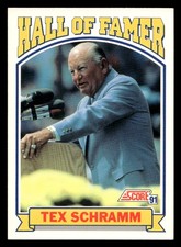 1991 Score Tex Schramm #673 Dallas Cowboys