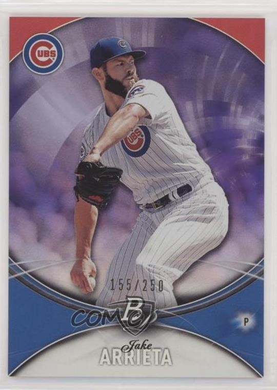 2016 Bowman Platinum Purple 155/250 Jake Arrieta #49 0g3