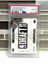 Rookie 2009 Stephen Curry Panini Prestige NBA Draft Class #7 Steph PSA 10 RC 💎