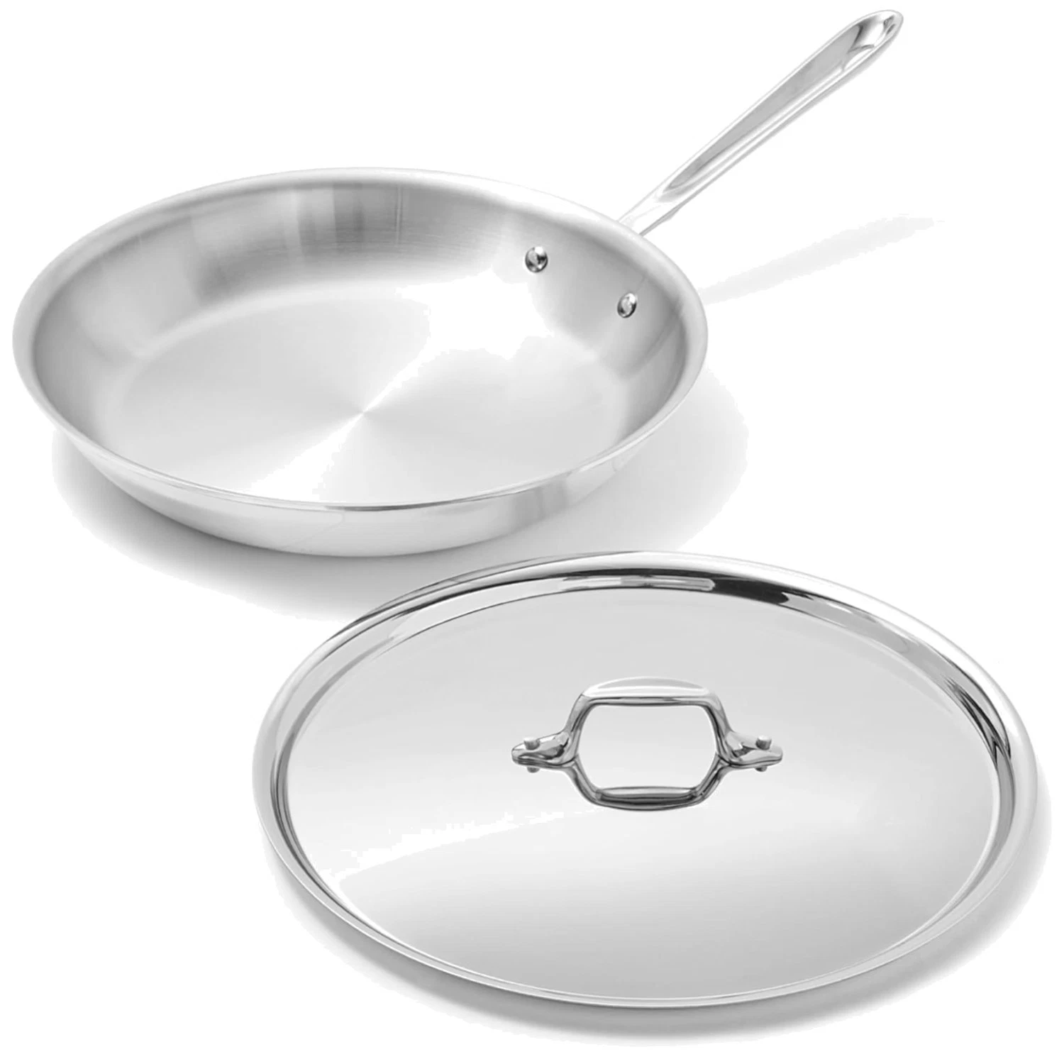 Classic D3 12" Stainless Steel Fry Pan - Oven & Broiler Safe
