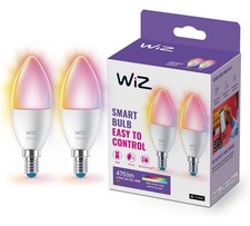 Wiz E14 Colour Smart Light Bulb 470lm Colour Changing LED 2 Pack Candle
