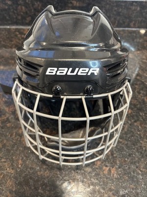 Bauer IMS 5.0 Combo Black Ice Hockey Helmet Size S w/ Bauer Profile S/P