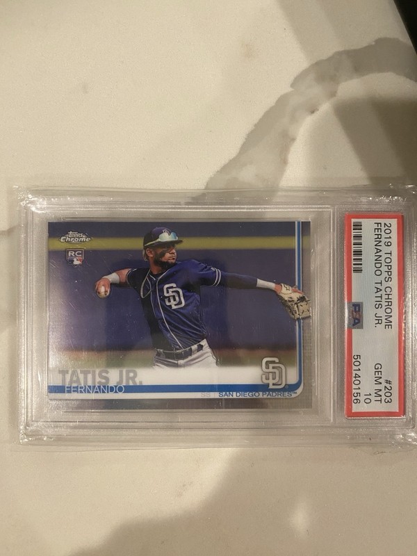 2019 Topps Chrome Fernando Tatis Jr. San Diego Padres #203 RC PSA 10 Gem Mint