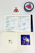 Vintage Signed 1998 Chrysler Memorial Cup - Puck & Tickets (TEAM Signatures)