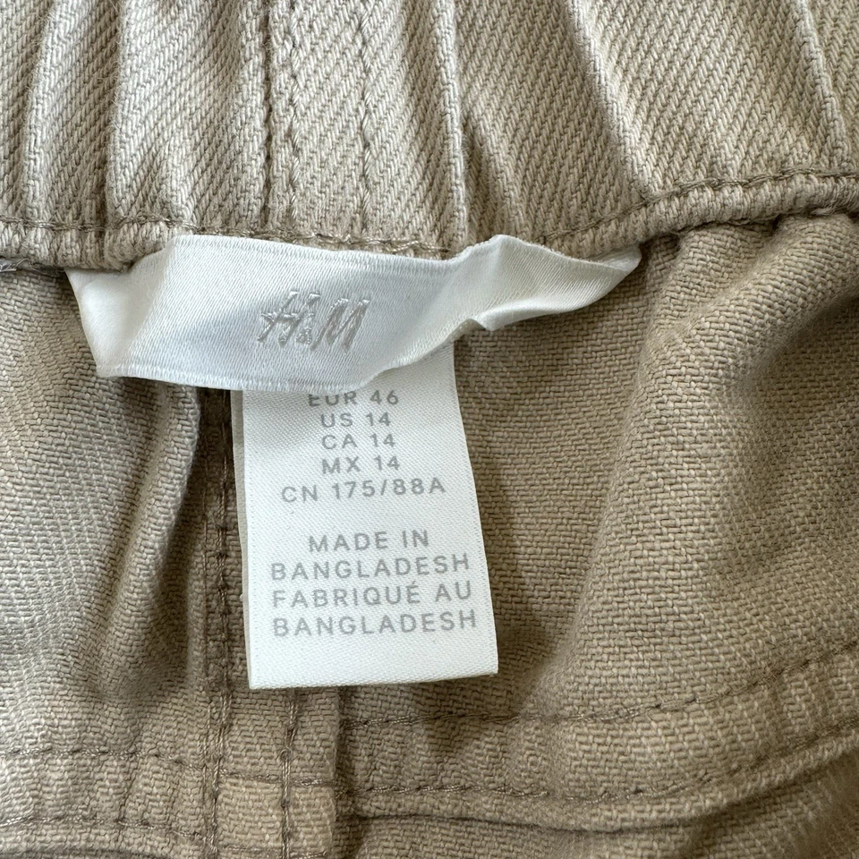 H&M Women’s Mom Jeans Size 14 High Waist Baggy Loose Fit Blue Denim 34x26 Zipfly - Image 3 of 4