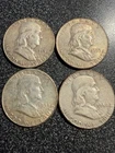 Franklin Half Dollars -  Lot Of 4.  1953 P, 1953 D, 1954 P,  1954 D. #11