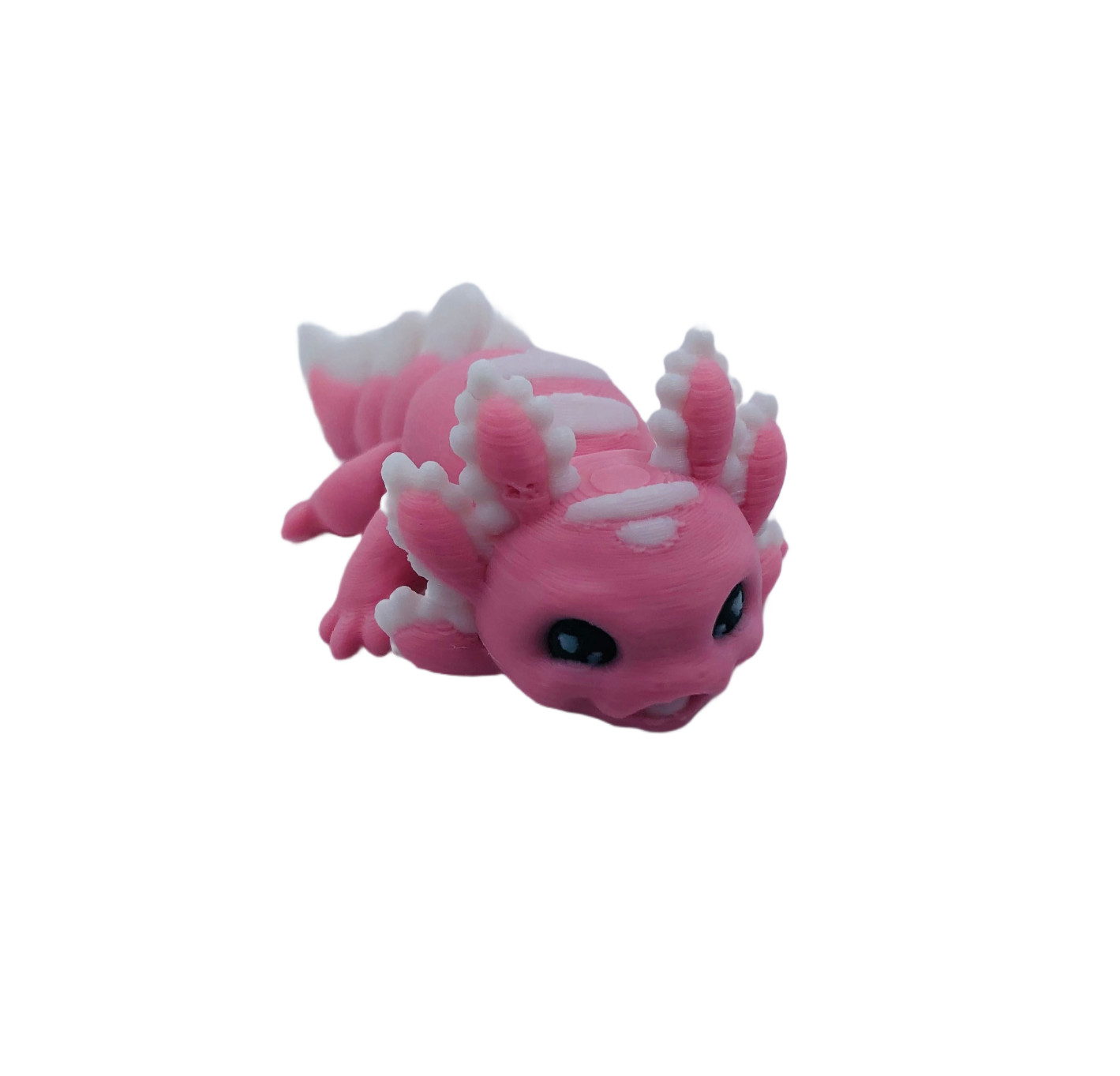 Set of 4 3D Printed Axolotl Pop Axo Cute Adorable Baby Mud Puppy White US Made