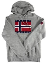 Helly Hansen Logo Hoodie Sweatshirt Grey Size...