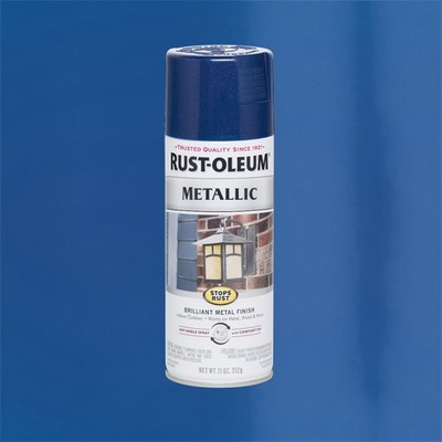 Cobalt Blue, Stops Rust Metallic Paint-7251830, 11 oz