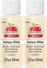 Apple Barrel Acrylic Paint, 2 oz, Antique White  Pack of 2  20505