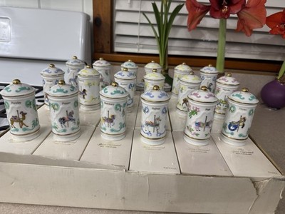 23 Lenox Carousel Collection Spice Jars