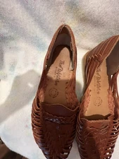 Sandals By The Western Shops W/Leather Strips Design Keep Feet Cool & Protected