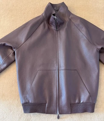 Berluti Herren Leder Jacke Dunkelbraun Neu Gr. 52 - Bild 1 von 4