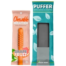 Health Chews Quit Smoking Aid Inhaler GRAPE FRUIT & FRESH MINT Aromatherapy