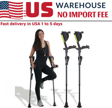 Ergobaum 7G Ergonomic Forearm Crutches   Adjustable, Foldable, Shock Absorbing P