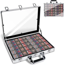 Portable Trade Show Display Case 24"×20" Sports Card Glass Show Display Case wit
