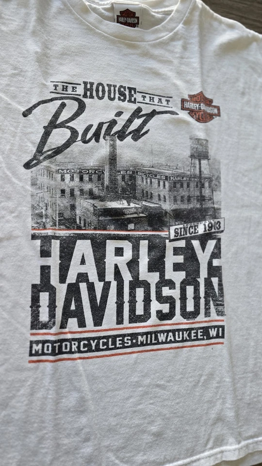 Camiseta gráfica Harley Davidson LA CASA QUE CONSTRUYÓ HARLEY Milwaukee WI. Talla XL Foto 3 de 4