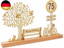 75 Geburtstag Geldbaum Deko Holz 75 Jahre Geburtstagsgeschenk Frau Mann mit