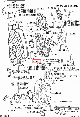 Genuine Hilux LN167 LN166 LN165 LN157 LN155 2L 5L 3L Front Crankshaft Oil Seal - Picture 20 of 20