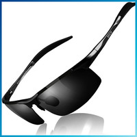 Polarisierte Herren Sportbrille UV400 Schutz Al-Mg Metallrahmen Ultraleicht