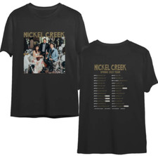 Vintage-Style Nickel Creek 2023 Tour Shirt &ndash; Double-Sided Spring Concert Band