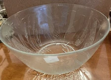 French Duralex Wheat  Corn Patterned Glass Bowl Vintage Retro Kitchen
