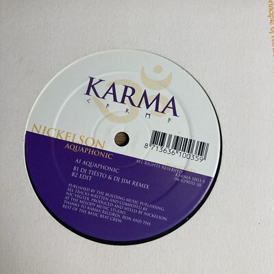 Nickelson - Aquaphonic - Karma - Trance / House 12  Vinyl Record