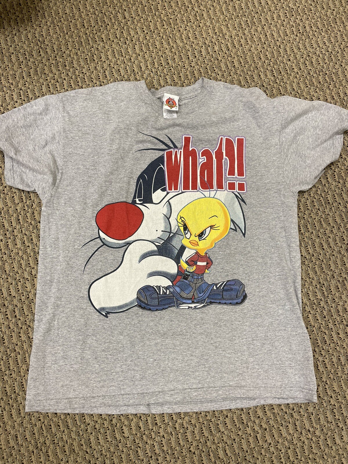 90s Vintage Looney Tunes Sylvester & Tweety Graphic T-Shirt Size Large