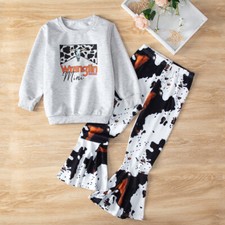 Toddler Baby Girl Fall Winter Clothes Set Sweatshirt Top Pants Bell Outfits