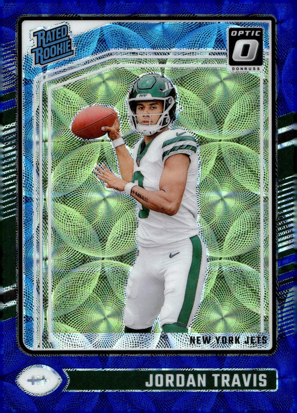 Jordan Travis 2024 Panini Donruss Optic Rated Rookie Blue Scope Prizm RC #260